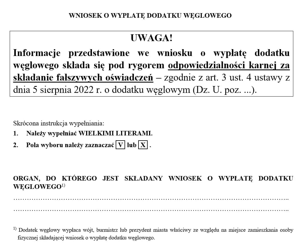 Kto składa wniosek o dodatek węglowy? Sprawdź, czy możesz to zrobić