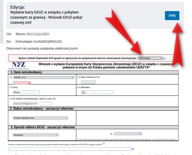 Jak wypełnić wniosek EKUZ: kompletny przykład z instrukcją krok po kroku