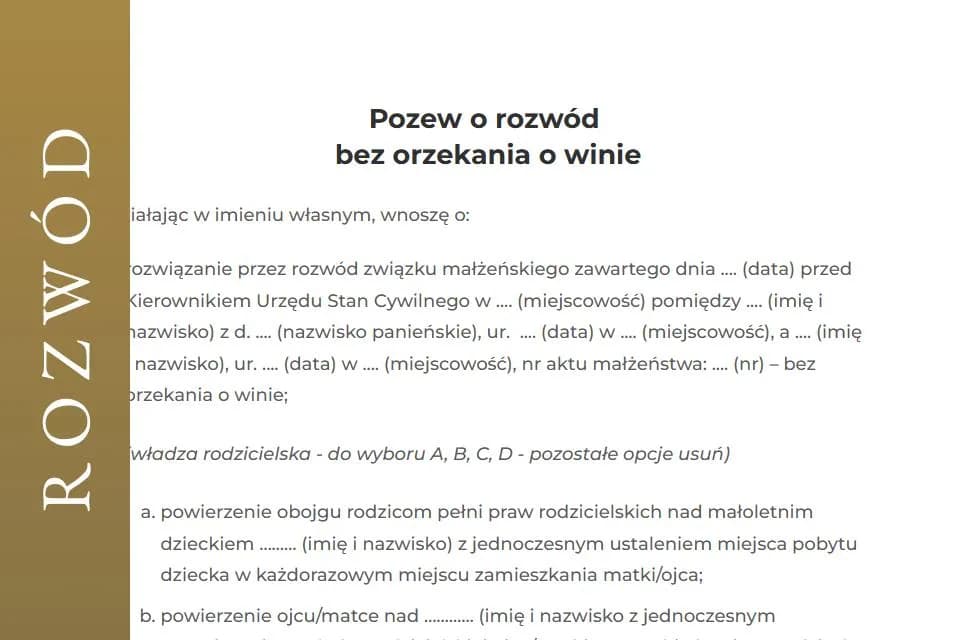 Jak napisać wniosek o rozwód: Prosty wzór krok po kroku